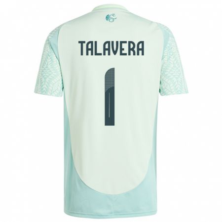 Kandiny Kinder Mexiko Alfredo Talavera #1 Leinengrün Auswärtstrikot Trikot 24-26 T-Shirt
