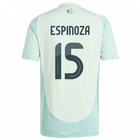 Kandiny Kinder Mexiko Greta Espinoza #15 Leinengrün Auswärtstrikot Trikot 24-26 T-Shirt