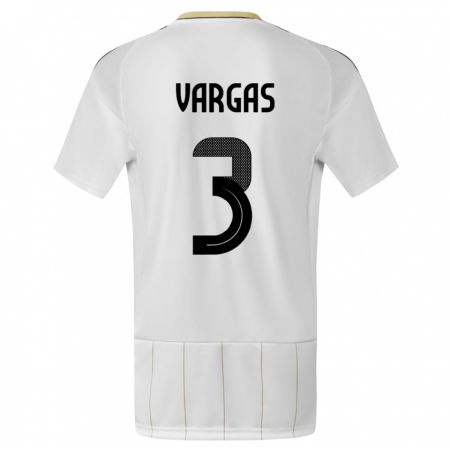 Kandiny Kinder Costa Rica Juan Pablo Vargas #3 Weiß Auswärtstrikot Trikot 24-26 T-Shirt