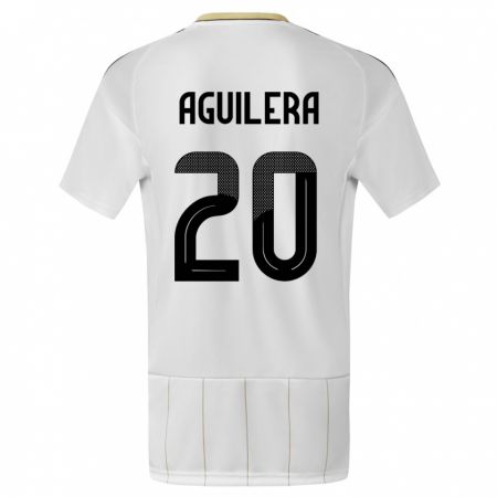 Kandiny Kinder Costa Rica Brandon Aguilera #20 Weiß Auswärtstrikot Trikot 24-26 T-Shirt