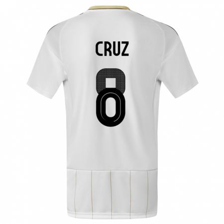 Kandiny Kinder Costa Rica Daniela Cruz #8 Weiß Auswärtstrikot Trikot 24-26 T-Shirt