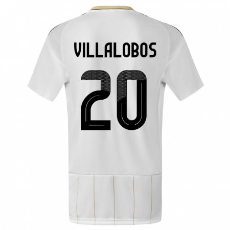 Kandiny Kinder Costa Rica Fabiola Villalobos #20 Weiß Auswärtstrikot Trikot 24-26 T-Shirt