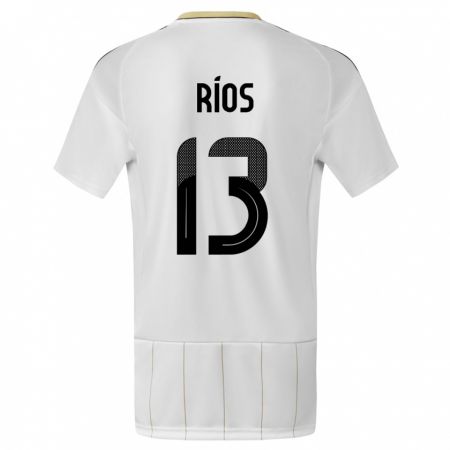 Kandiny Kinder Costa Rica Keral Rios #13 Weiß Auswärtstrikot Trikot 24-26 T-Shirt