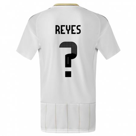 Kandiny Kinder Costa Rica Kenan Reyes #0 Weiß Auswärtstrikot Trikot 24-26 T-Shirt