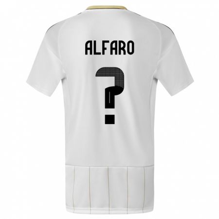 Kandiny Kinder Costa Rica Juan Alfaro #0 Weiß Auswärtstrikot Trikot 24-26 T-Shirt