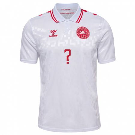 Kandiny Kinder Dänemark Nikolaj Juul-Sandberg #0 Weiß Auswärtstrikot Trikot 24-26 T-Shirt