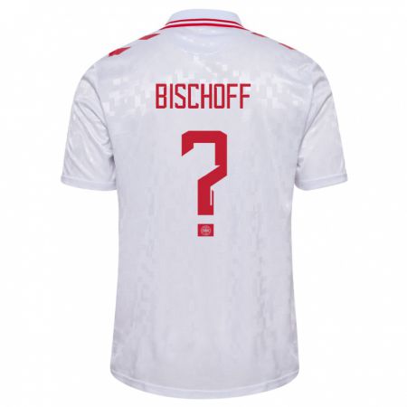 Kandiny Kinder Dänemark Clement Bischoff #0 Weiß Auswärtstrikot Trikot 24-26 T-Shirt