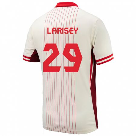 Kandiny Kinder Kanada Clarissa Larisey #29 Weiß Auswärtstrikot Trikot 24-26 T-Shirt