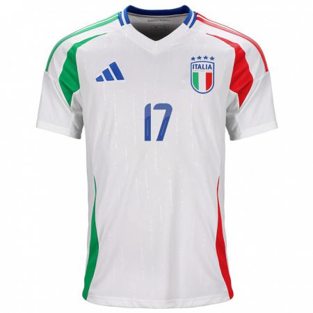 Kandiny Kinder Italien Aaron Ciammaglichella #17 Weiß Auswärtstrikot Trikot 24-26 T-Shirt
