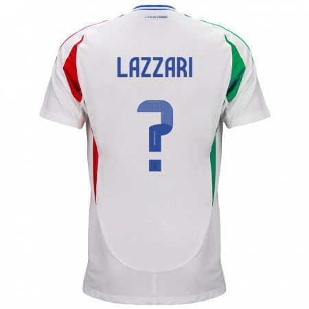 Kandiny Kinder Italien Manuel Lazzari #0 Weiß Auswärtstrikot Trikot 24-26 T-Shirt