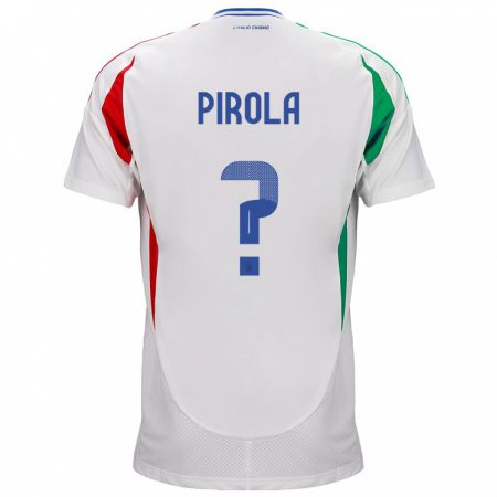 Kandiny Kinder Italien Lorenzo Pirola #0 Weiß Auswärtstrikot Trikot 24-26 T-Shirt
