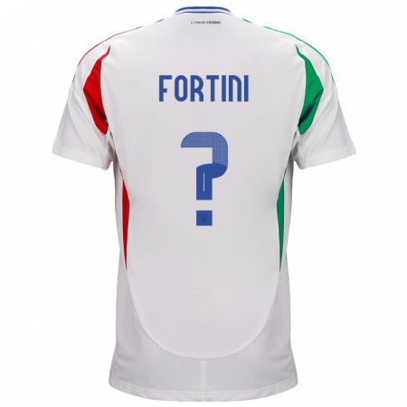 Kandiny Kinder Italien Niccolò Fortini #0 Weiß Auswärtstrikot Trikot 24-26 T-Shirt