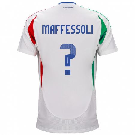 Kandiny Kinder Italien Manuel Maffessoli #0 Weiß Auswärtstrikot Trikot 24-26 T-Shirt