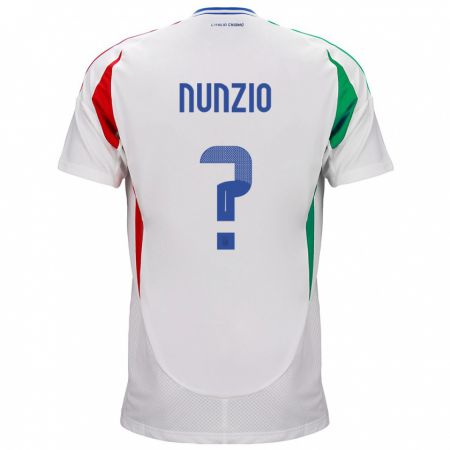 Kandiny Kinder Italien Alessandro Di Nunzio #0 Weiß Auswärtstrikot Trikot 24-26 T-Shirt