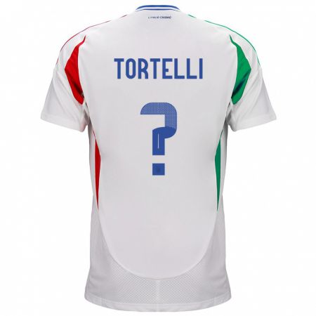 Kandiny Kinder Italien Alice Tortelli #0 Weiß Auswärtstrikot Trikot 24-26 T-Shirt