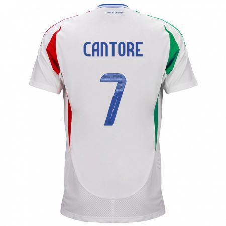Kandiny Kinder Italien Sofia Cantore #7 Weiß Auswärtstrikot Trikot 24-26 T-Shirt