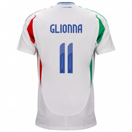 Kandiny Kinder Italien Benedetta Glionna #11 Weiß Auswärtstrikot Trikot 24-26 T-Shirt