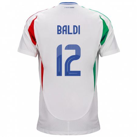 Kandiny Kinder Italien Rachele Baldi #12 Weiß Auswärtstrikot Trikot 24-26 T-Shirt