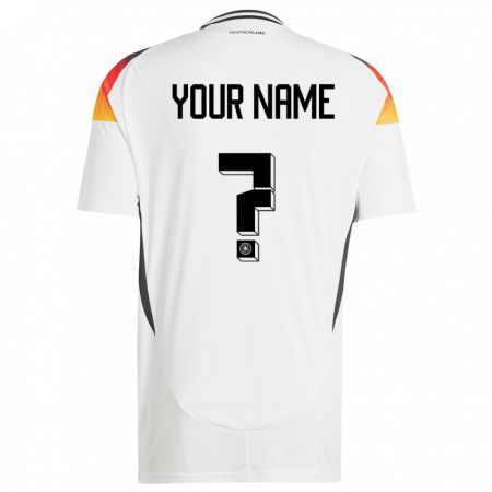 Kandiny Herren Deutschland Ihren Namen #0 Weiß Heimtrikot Trikot 24-26 T-Shirt