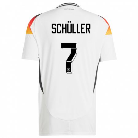 Kandiny Herren Deutschland Lea Schuller #7 Weiß Heimtrikot Trikot 24-26 T-Shirt