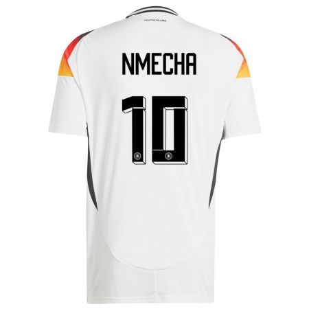 Kandiny Herren Deutschland Felix Nmecha #10 Weiß Heimtrikot Trikot 24-26 T-Shirt
