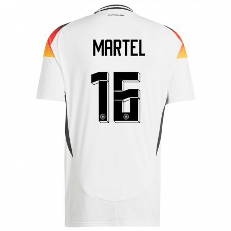 Kandiny Herren Deutschland Eric Martel #16 Weiß Heimtrikot Trikot 24-26 T-Shirt