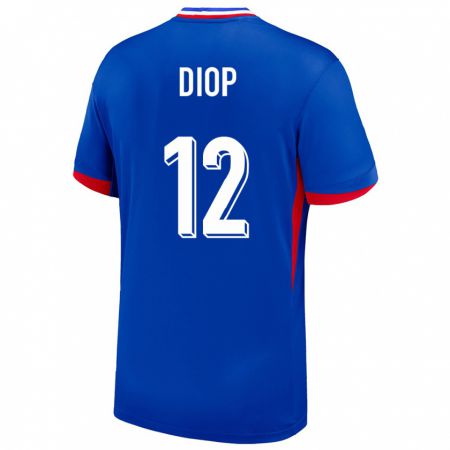 Kandiny Herren Frankreich Sofiane Diop #12 Blau Heimtrikot Trikot 24-26 T-Shirt