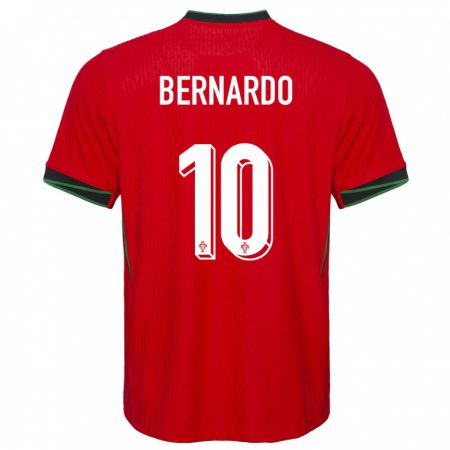 Kandiny Herren Portugal Bernardo Silva #10 Rot Heimtrikot Trikot 24-26 T-Shirt