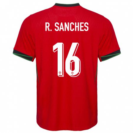 Kandiny Herren Portugal Renato Sanches #16 Rot Heimtrikot Trikot 24-26 T-Shirt