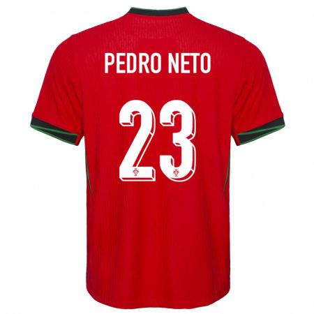 Kandiny Herren Portugal Pedro Neto #23 Rot Heimtrikot Trikot 24-26 T-Shirt