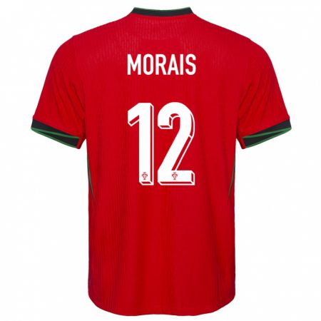 Kandiny Herren Portugal Patricia Morais #12 Rot Heimtrikot Trikot 24-26 T-Shirt