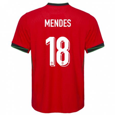 Kandiny Herren Portugal Carolina Mendes #18 Rot Heimtrikot Trikot 24-26 T-Shirt