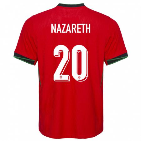 Kandiny Herren Portugal Kika Nazareth #20 Rot Heimtrikot Trikot 24-26 T-Shirt