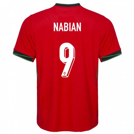 Kandiny Herren Portugal Herculano Nabian #9 Rot Heimtrikot Trikot 24-26 T-Shirt