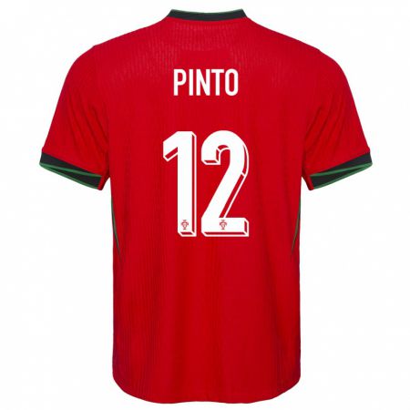 Kandiny Herren Portugal Diogo Pinto #12 Rot Heimtrikot Trikot 24-26 T-Shirt