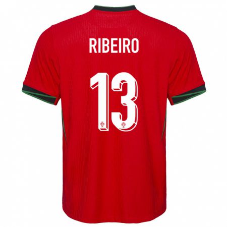 Kandiny Herren Portugal Antonio Ribeiro #13 Rot Heimtrikot Trikot 24-26 T-Shirt