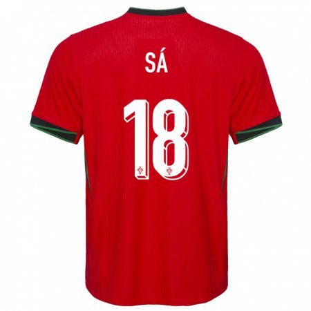 Kandiny Herren Portugal Gustavo Sa #18 Rot Heimtrikot Trikot 24-26 T-Shirt
