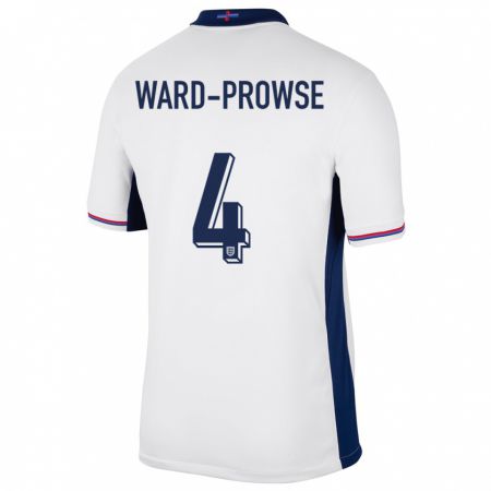 Kandiny Herren England James Ward-Prowse #4 Weiß Heimtrikot Trikot 24-26 T-Shirt