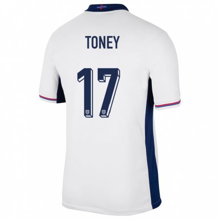 Kandiny Herren England Ivan Toney #17 Weiß Heimtrikot Trikot 24-26 T-Shirt