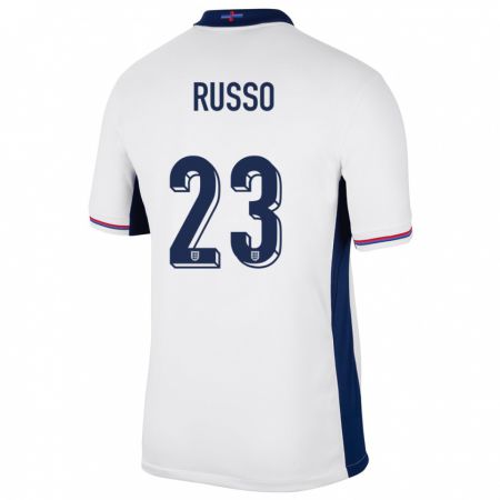 Kandiny Herren England Alessia Russo #23 Weiß Heimtrikot Trikot 24-26 T-Shirt