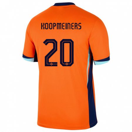 Kandiny Herren Niederlande Teun Koopmeiners #20 Orange Heimtrikot Trikot 24-26 T-Shirt