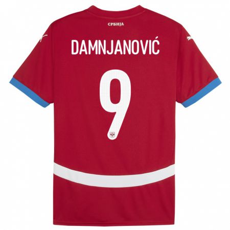 Kandiny Herren Serbien Jovana Damnjanovic #9 Rot Heimtrikot Trikot 24-26 T-Shirt