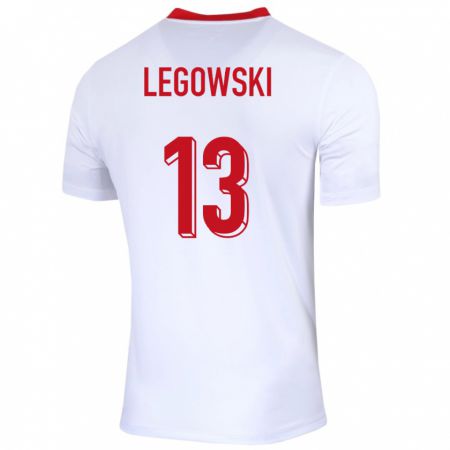 Kandiny Herren Polen Mateusz Legowski #13 Weiß Heimtrikot Trikot 24-26 T-Shirt