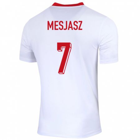 Kandiny Herren Polen Malgorzata Mesjasz #7 Weiß Heimtrikot Trikot 24-26 T-Shirt