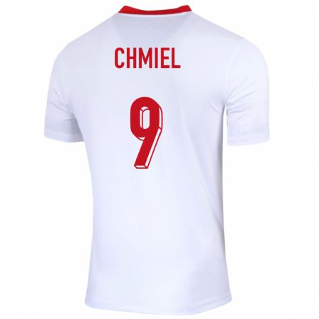Kandiny Herren Polen George Chmiel #9 Weiß Heimtrikot Trikot 24-26 T-Shirt