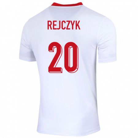 Kandiny Herren Polen Filip Rejczyk #20 Weiß Heimtrikot Trikot 24-26 T-Shirt