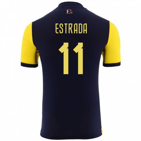Kandiny Herren Ecuador Michael Estrada #11 Gelb Heimtrikot Trikot 24-26 T-Shirt