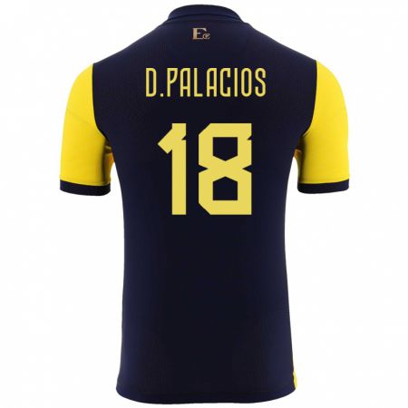 Kandiny Herren Ecuador Diego Palacios #18 Gelb Heimtrikot Trikot 24-26 T-Shirt