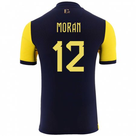 Kandiny Herren Ecuador Andrea Moran #12 Gelb Heimtrikot Trikot 24-26 T-Shirt