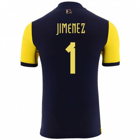 Kandiny Herren Ecuador Tony Jimenez #1 Gelb Heimtrikot Trikot 24-26 T-Shirt